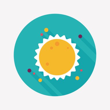 Uzun Gölge, eps10 ile alan güneş düz simgesi