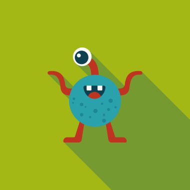 Uzun Gölge, eps10 alanı yabancı düz simgesiyle