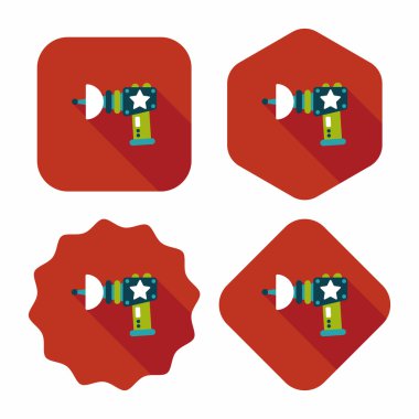 Uzun Gölge, eps10 ile alan silah düz simgesi