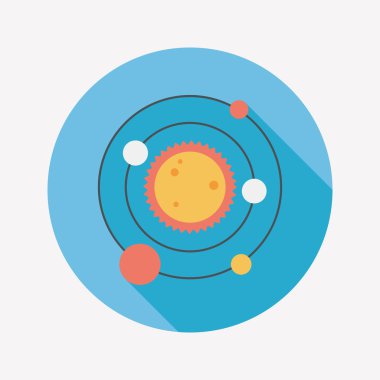 Uzun Gölge, eps10 ile alan gezegen düz simgesi