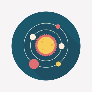 Uzun Gölge, eps10 ile alan gezegen düz simgesi