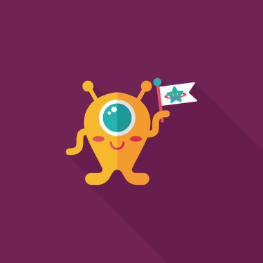 Uzun Gölge, eps10 alanı yabancı düz simgesiyle