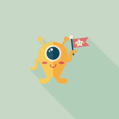 Uzun Gölge, eps10 alanı yabancı düz simgesiyle