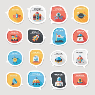 Alan konuşma balonu düz tasarım arka plan ayarlamak, eps10