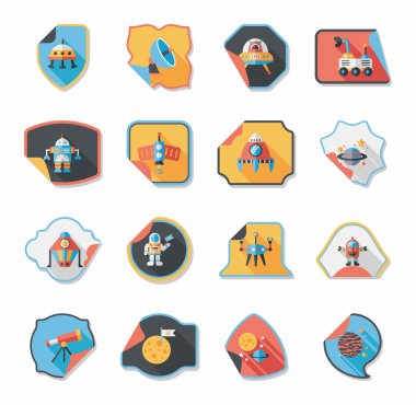 Alan etiketleri düz tasarım arka plan kümesi, eps10 banner