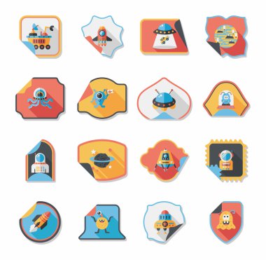 Alan etiketleri düz tasarım arka plan kümesi, eps10 banner