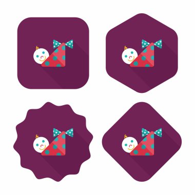 Bebek uzun gölge, eps10 düz simgesiyle