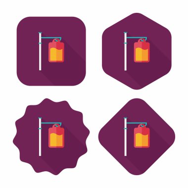 Uzun Gölge, eps10 IV çanta düz simgesiyle