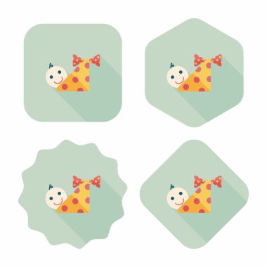 Bebek uzun gölge, eps10 düz simgesiyle