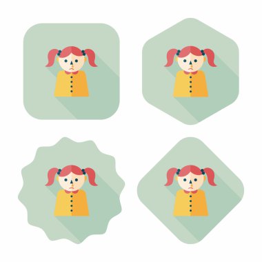 Uzun Gölge, eps10 ile damlama burun düz simgesi