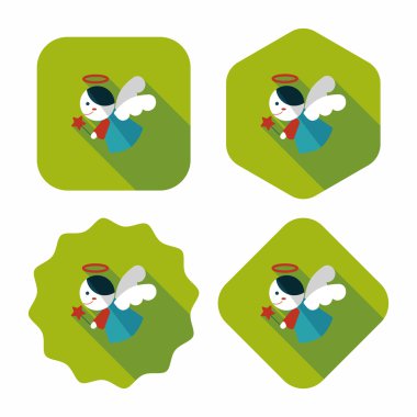 Angel uzun gölge, eps 10 düz simgesi