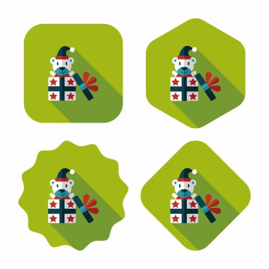 Uzun Gölge, eps10 hediye düz simgesi