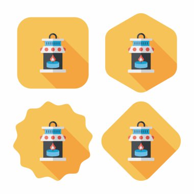 Uzun Gölge, eps10 ile Noel fener düz simgesi