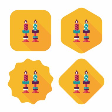 Christmas mum uzun gölge, eps10 düz simgesiyle