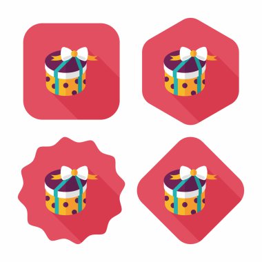 Uzun Gölge, eps10 hediye düz simgesi