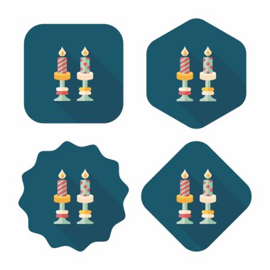 Christmas mum uzun gölge, eps10 düz simgesiyle