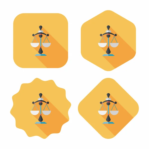 Equilibrio icono plano con sombra larga, eps10 — Vector de stock