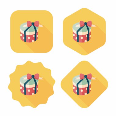 Uzun Gölge, eps10 hediye düz simgesi