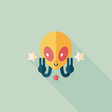 Uzun Gölge, eps10 alanı yabancı düz simgesiyle