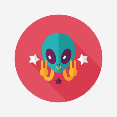 Uzun Gölge, eps10 alanı yabancı düz simgesiyle