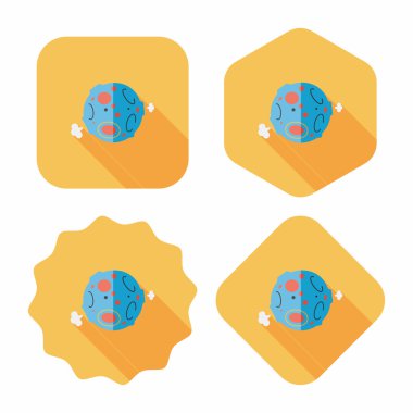 Uzun Gölge, eps10 ile alan gezegen düz simgesi