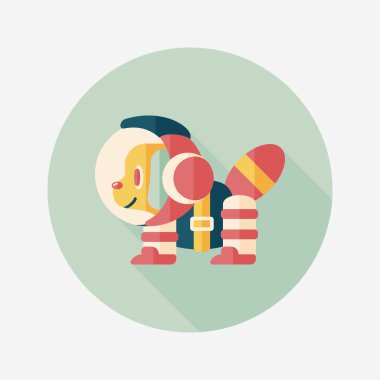 Uzun Gölge, eps10 ile alan köpek düz simgesi