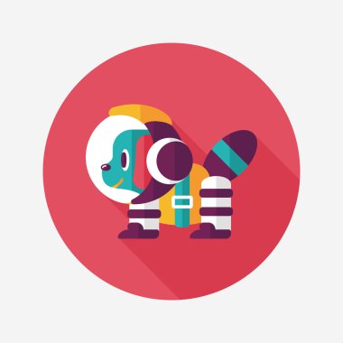 Uzun Gölge, eps10 ile alan köpek düz simgesi