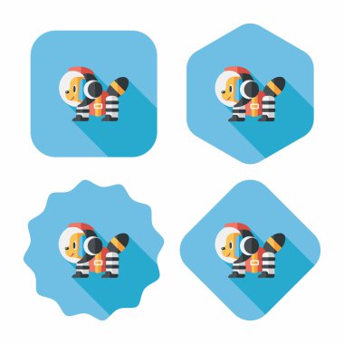 Uzun Gölge, eps10 ile alan köpek düz simgesi