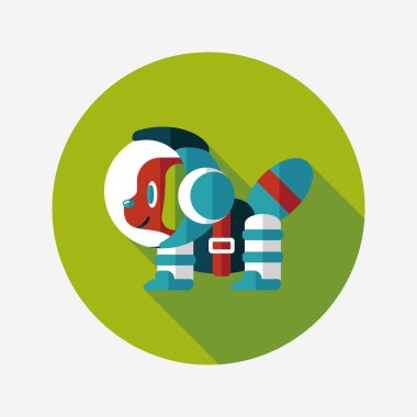 Uzun Gölge, eps10 ile alan köpek düz simgesi