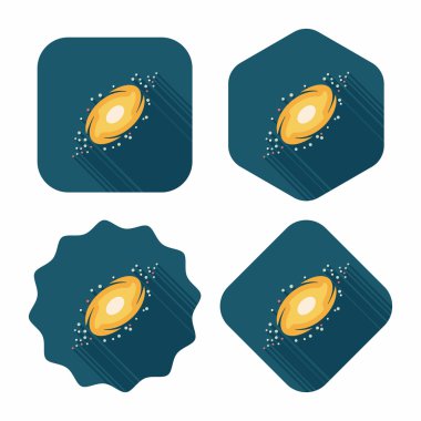 Uzun Gölge, eps10 ile boşluk gökada düz simgesi