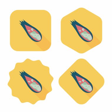 Uzun Gölge, eps10 ile alan göktaşı düz simgesi