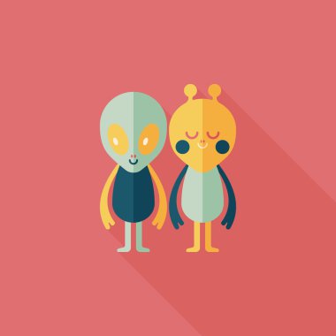 Uzun Gölge, eps10 ile alan yabancı dostluk düz simgesi