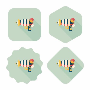 Uzun Gölge, eps10 ile alan silah düz simgesi