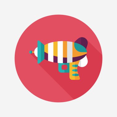 Uzun Gölge, eps10 ile alan silah düz simgesi