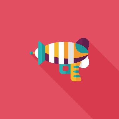 Uzun Gölge, eps10 ile alan silah düz simgesi