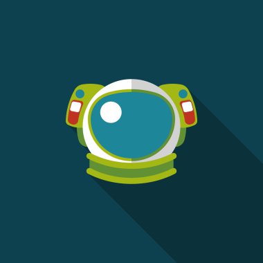 Uzun Gölge, eps10 ile uzay astronot düz simgesi