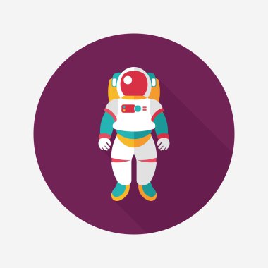 Uzun Gölge, eps10 ile uzay astronot düz simgesi