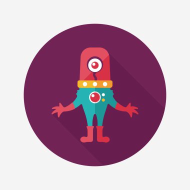 Uzun Gölge, eps10 alanı yabancı düz simgesiyle