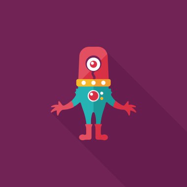 Uzun Gölge, eps10 alanı yabancı düz simgesiyle