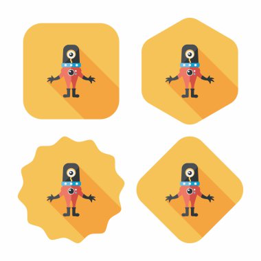 Uzun Gölge, eps10 alanı yabancı düz simgesiyle