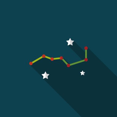 Uzun Gölge, eps10 ile alan Kepçe düz simgesi