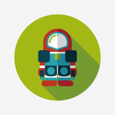 Uzun Gölge, eps10 ile uzay astronot düz simgesi