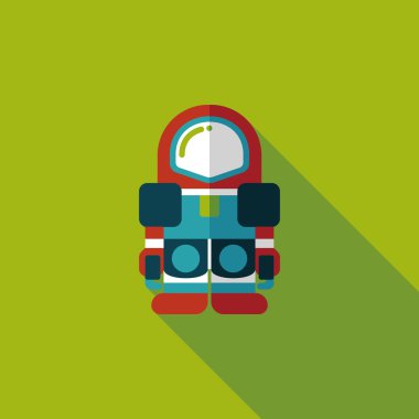 Uzun Gölge, eps10 ile uzay astronot düz simgesi