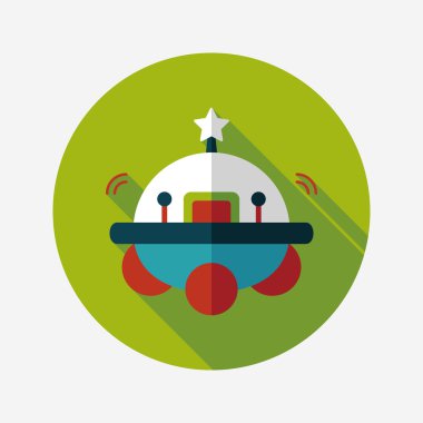 Uzun Gölge, eps10 ile uzay Ufo düz simgesi