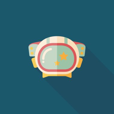 Uzun Gölge, eps10 ile uzay astronot düz simgesi