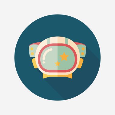 Uzun Gölge, eps10 ile uzay astronot düz simgesi