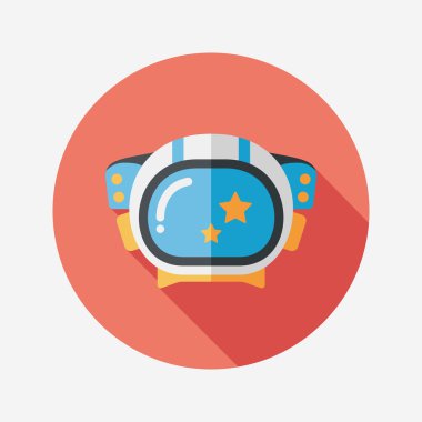 Uzun Gölge, eps10 ile uzay astronot düz simgesi