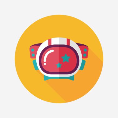 Uzun Gölge, eps10 ile uzay astronot düz simgesi