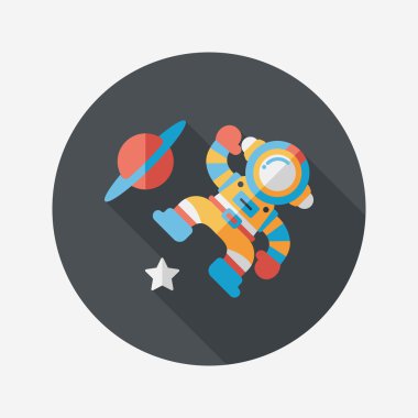 Uzun Gölge, eps10 ile uzay astronot düz simgesi