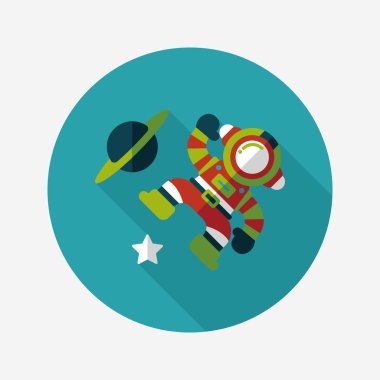 Uzun Gölge, eps10 ile uzay astronot düz simgesi